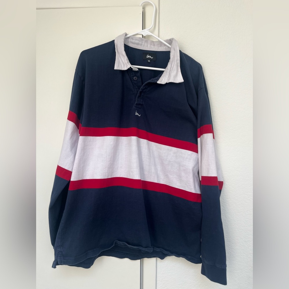 Blue, Red, White Men’s XL Rugby Shirt